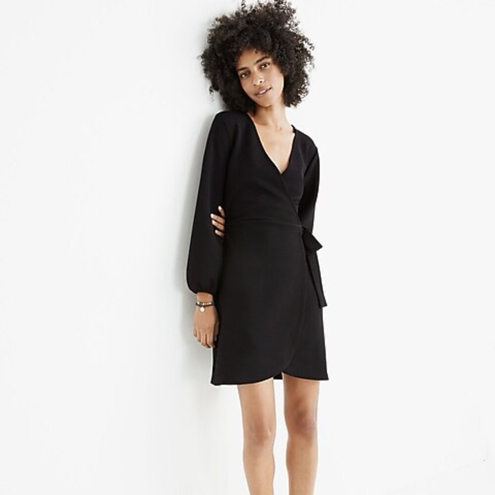 Madewell Texture and Thread Long Sleeve Side-Tie Dress